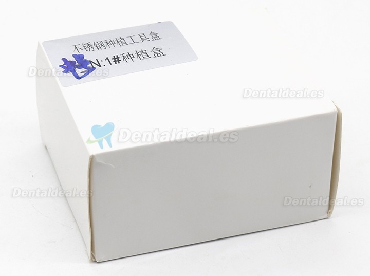 Caja de Instrumental para Implantes Dentales de Acero Inoxidable Tama&ntilde;o Medio